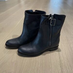 NEW Prada Black Leather Ankle Boots
